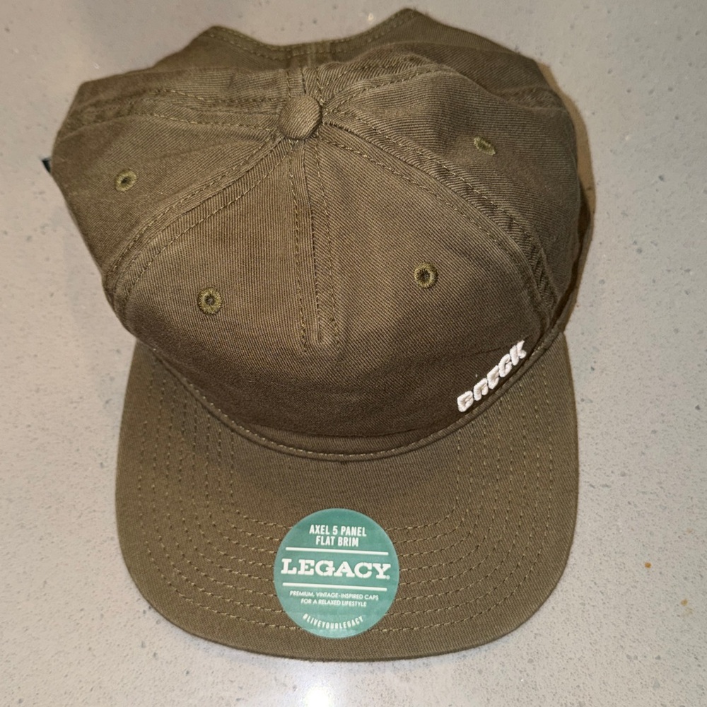 Legacy Dark Olive Cap with Embroidered Detail